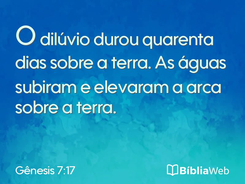 Gênesis 7:17 em imagem para compartilhar