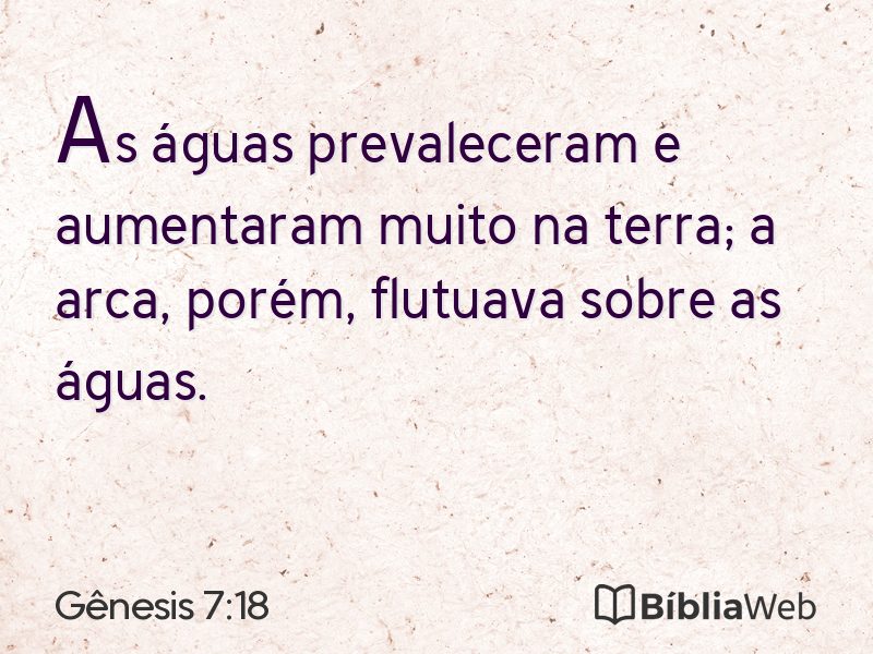 Gênesis 7:18 em imagem para compartilhar