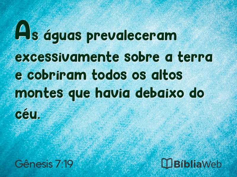 Gênesis 7:19 em imagem para compartilhar