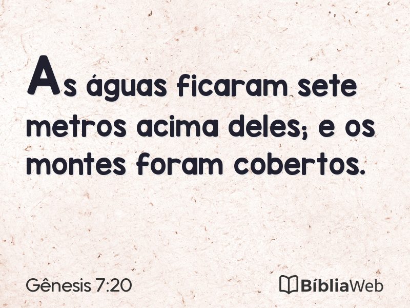 Gênesis 7:20 em imagem para compartilhar