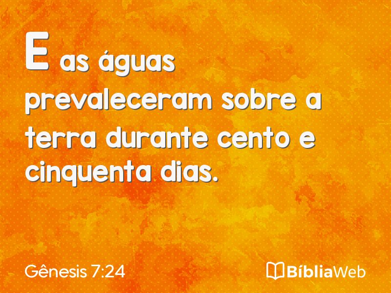 Gênesis 7:24 em imagem para compartilhar