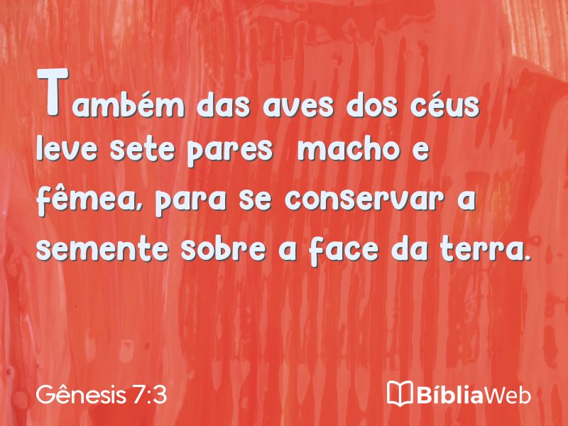 Gênesis 7:3 em imagem para compartilhar