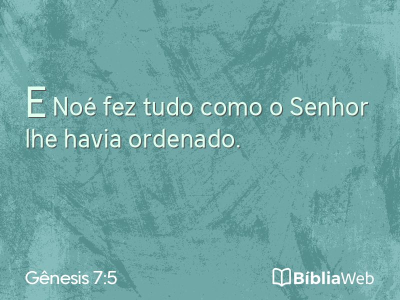 Gênesis 7:5 em imagem para compartilhar