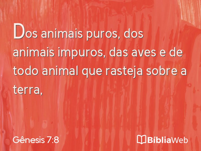 Gênesis 7:8 em imagem para compartilhar