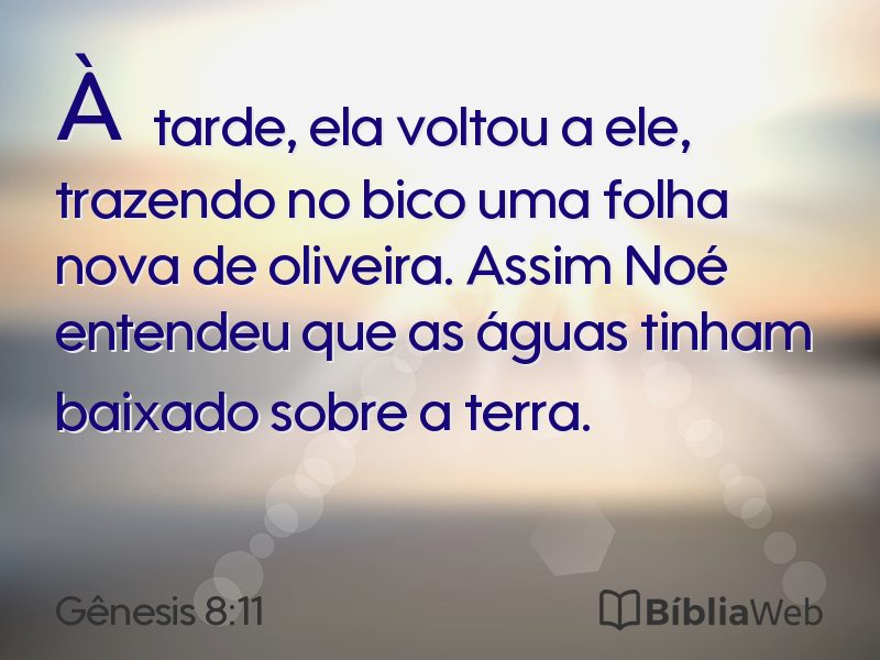 Gênesis 8:11 em imagem para compartilhar