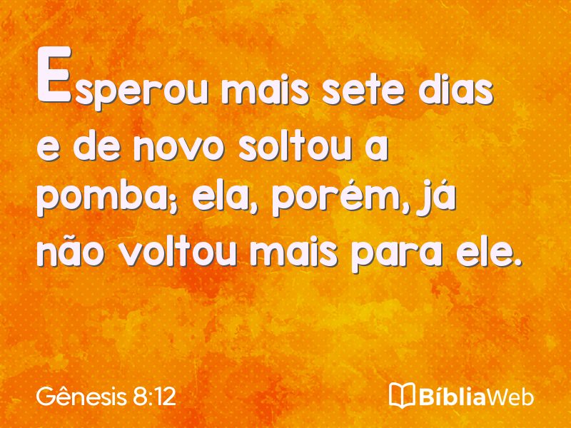 Gênesis 8:12 em imagem para compartilhar