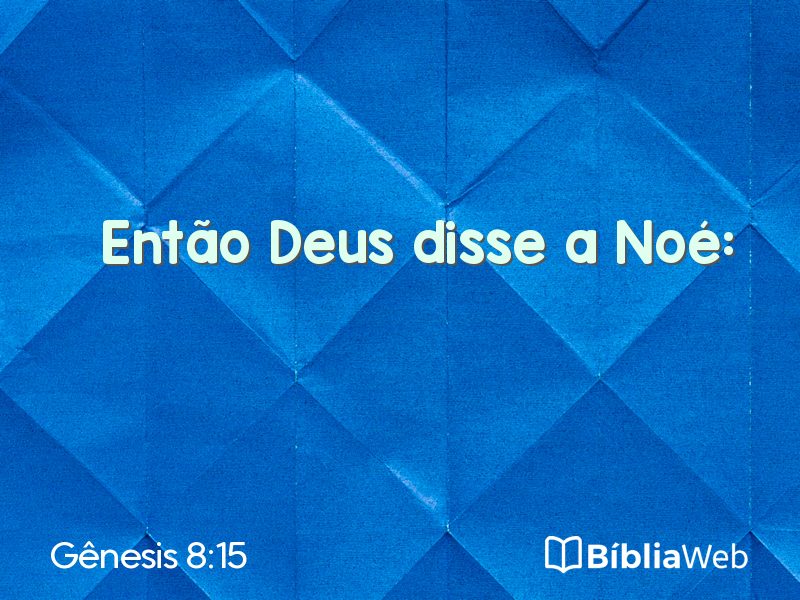 Gênesis 8:15 em imagem para compartilhar