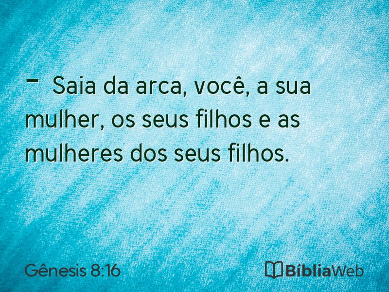 Gênesis 8:16 em imagem para compartilhar
