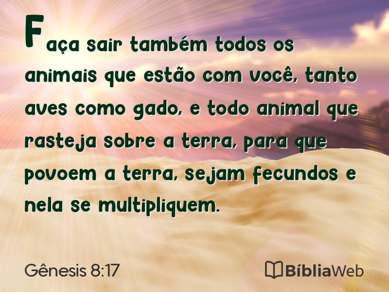Gênesis 8:17 em imagem para compartilhar
