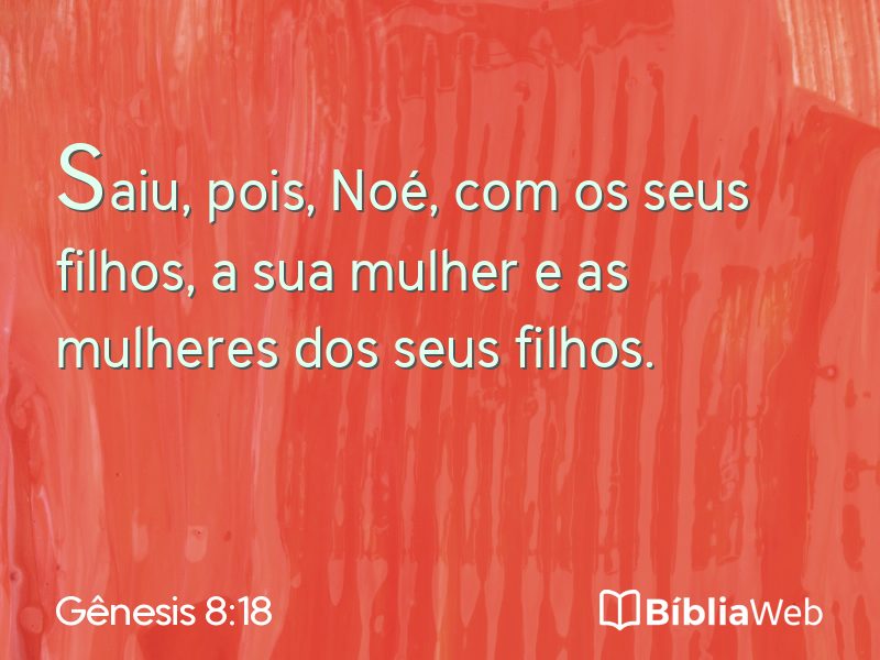 Gênesis 8:18 em imagem para compartilhar