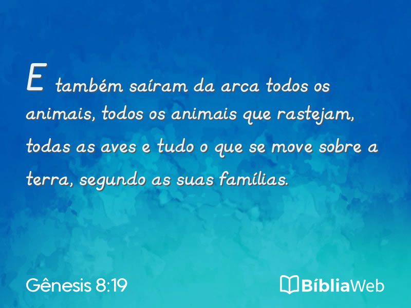 Gênesis 8:19 em imagem para compartilhar