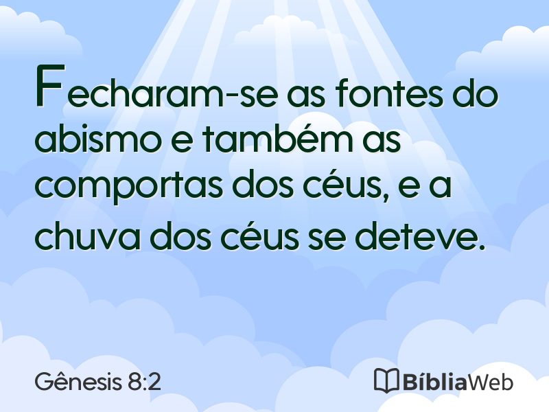 Gênesis 8:2 em imagem para compartilhar