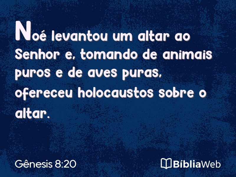 Gênesis 8:20 em imagem para compartilhar