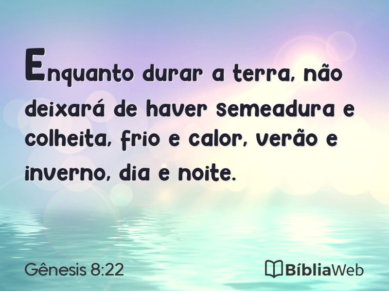 Gênesis 8:22 em imagem para compartilhar