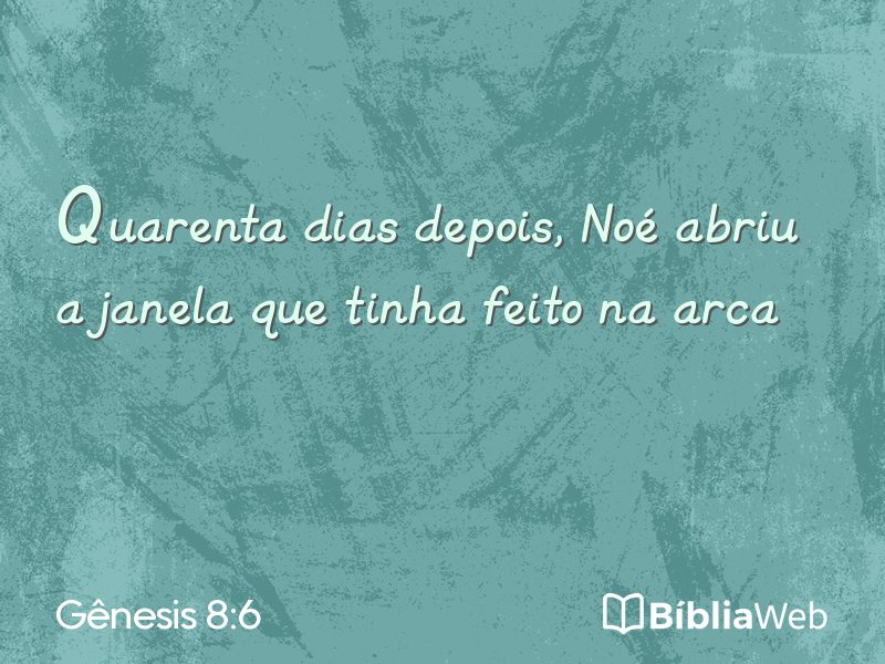 Gênesis 8:6 em imagem para compartilhar