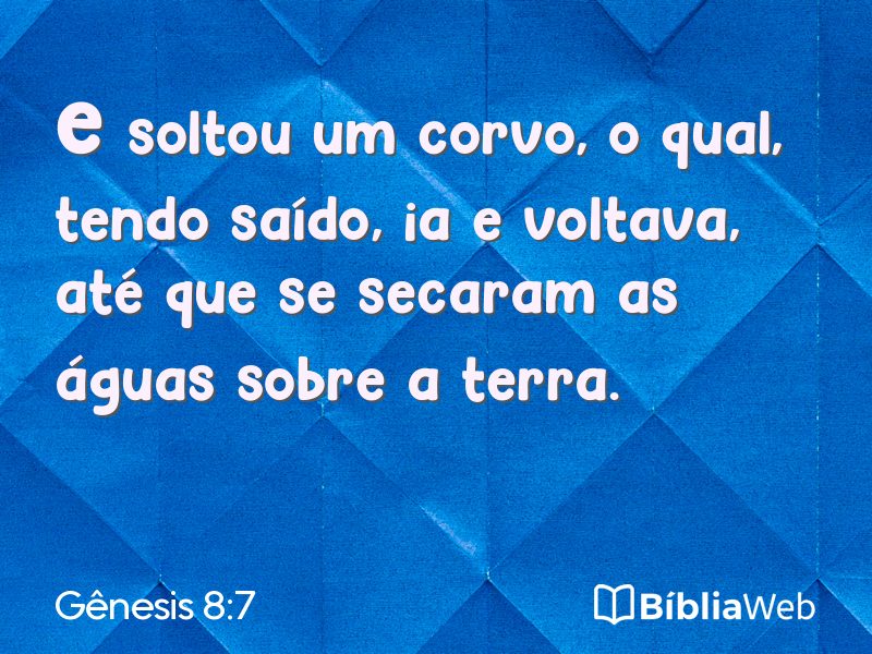 Gênesis 8:7 em imagem para compartilhar