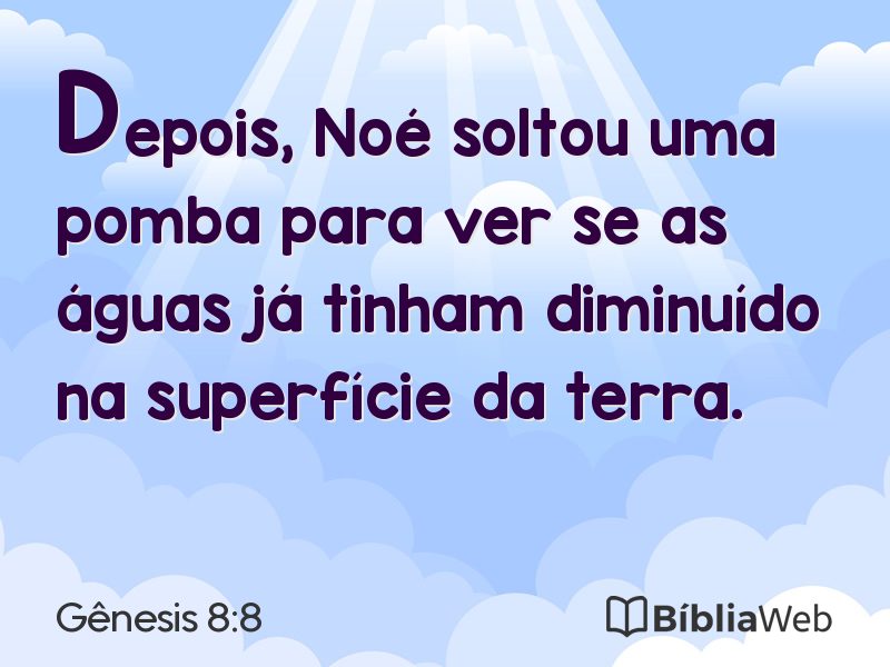 Gênesis 8:8 em imagem para compartilhar