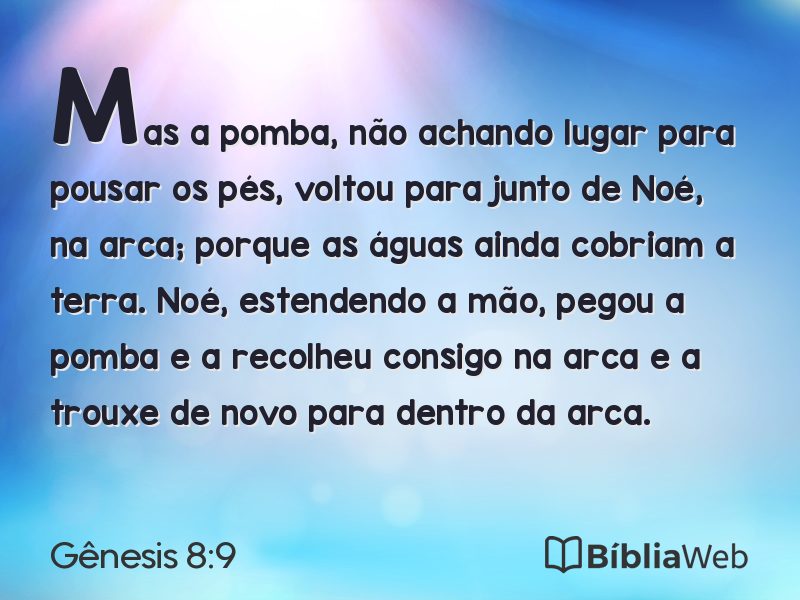 Gênesis 8:9 em imagem para compartilhar