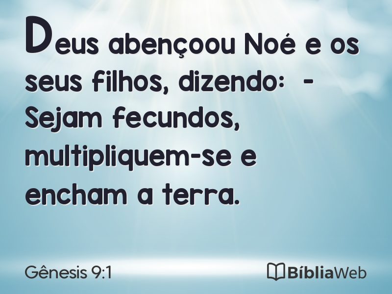 Gênesis 9:1 em imagem para compartilhar