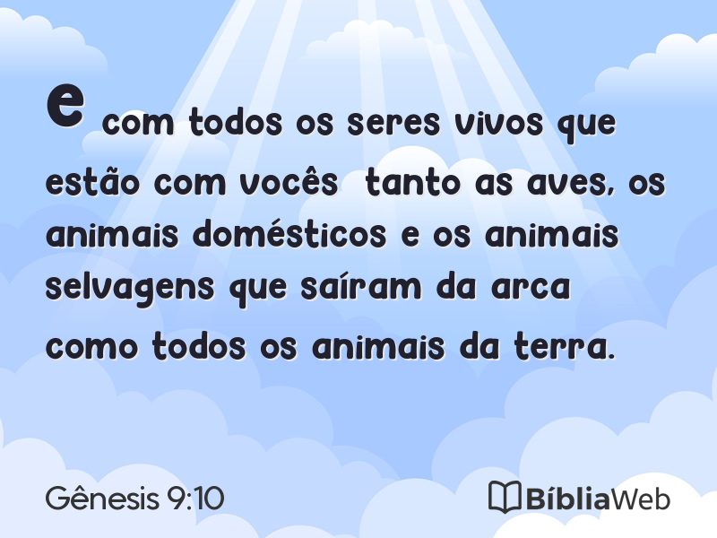 Gênesis 9:10 em imagem para compartilhar