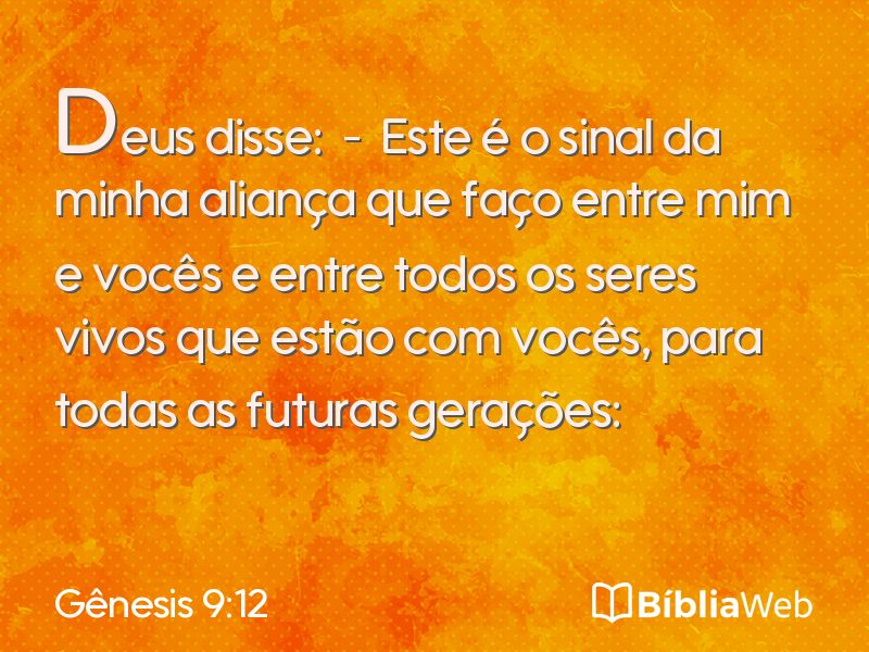 Gênesis 9:12 em imagem para compartilhar