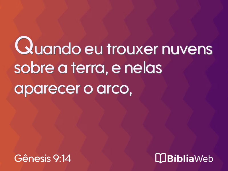 Gênesis 9:14 em imagem para compartilhar