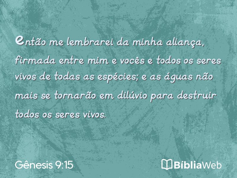 Gênesis 9:15 em imagem para compartilhar