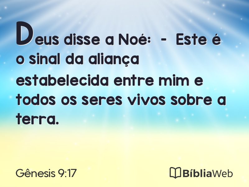 Gênesis 9:17 em imagem para compartilhar