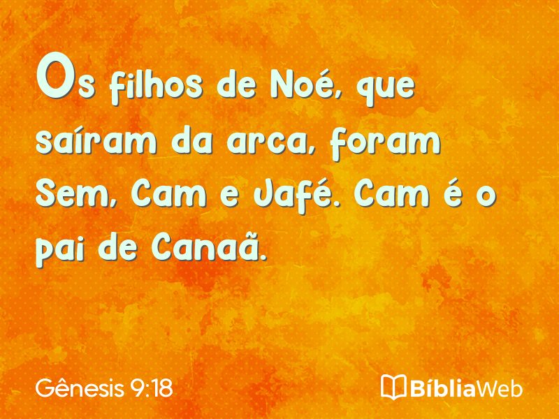 Gênesis 9:18 em imagem para compartilhar