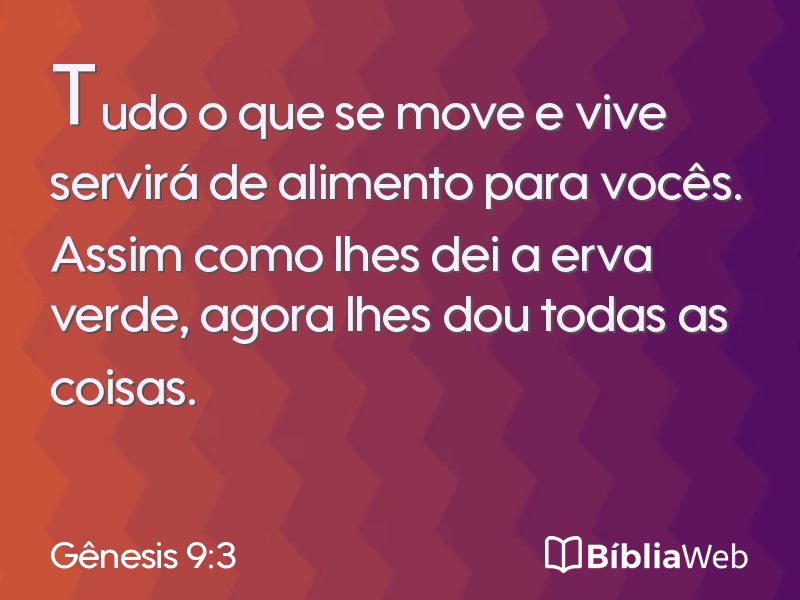 Gênesis 9:3 em imagem para compartilhar