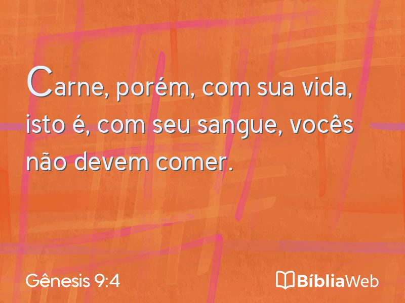 Gênesis 9:4 em imagem para compartilhar