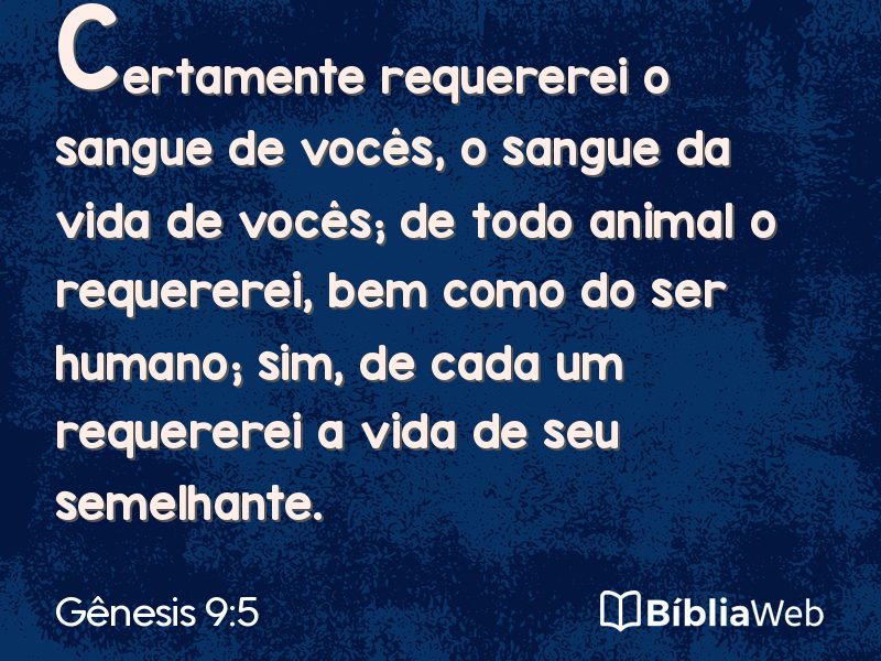 Gênesis 9:5 em imagem para compartilhar