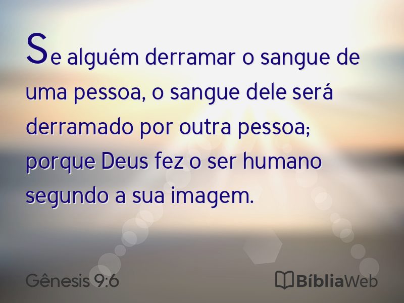 Gênesis 9:6 em imagem para compartilhar