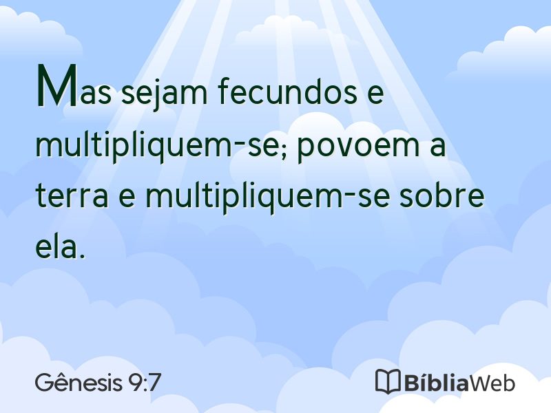Gênesis 9:7 em imagem para compartilhar