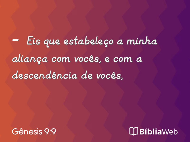 Gênesis 9:9 em imagem para compartilhar