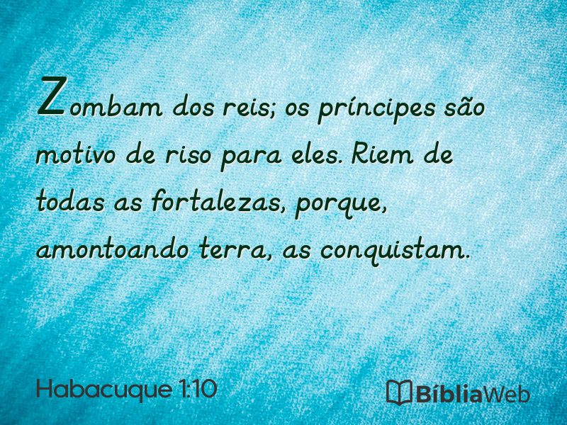 Habacuque 1:10 em imagem para compartilhar