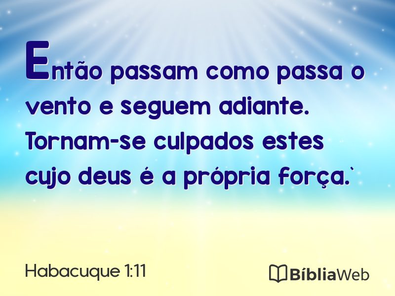 Habacuque 1:11 em imagem para compartilhar