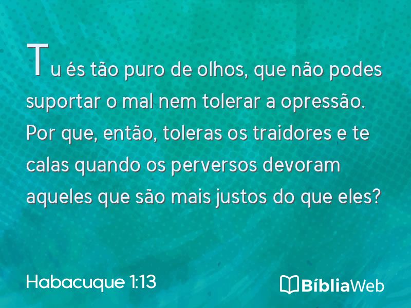 Habacuque 1:13 em imagem para compartilhar