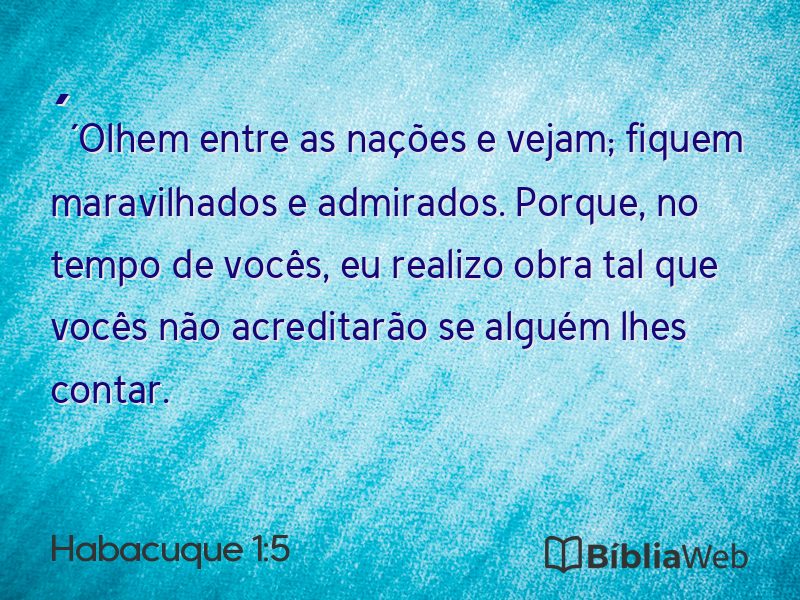 Habacuque 1:5 em imagem para compartilhar