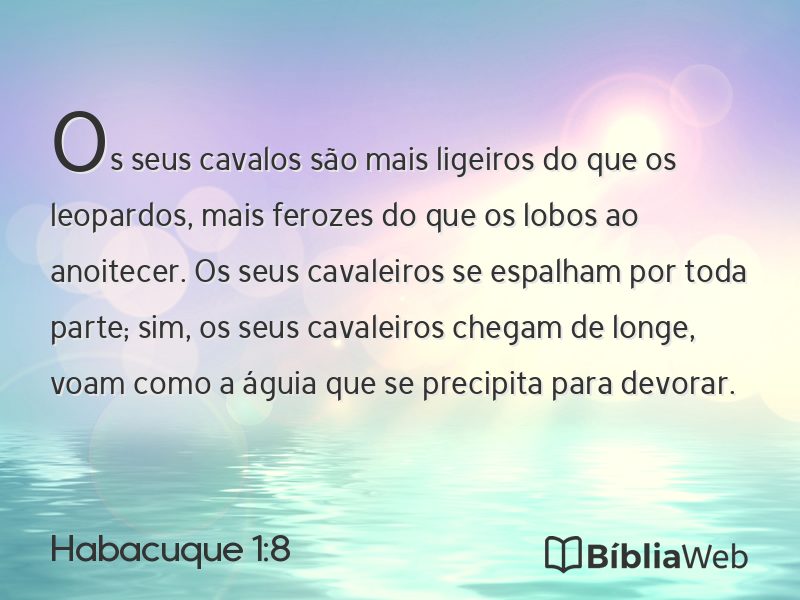 Habacuque 1:8 em imagem para compartilhar