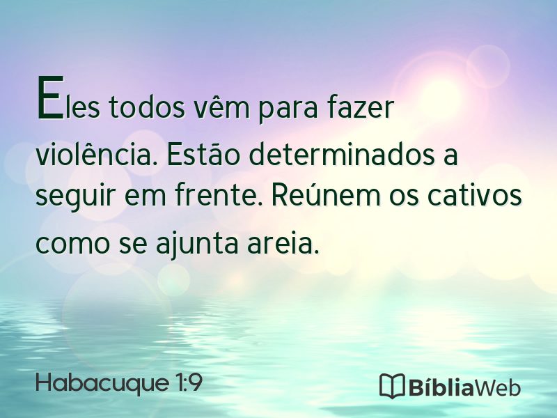 Habacuque 1:9 em imagem para compartilhar