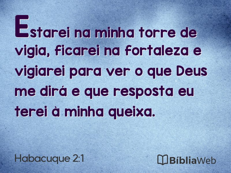 Habacuque 2:1 em imagem para compartilhar