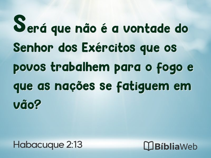 Habacuque 2:13 em imagem para compartilhar