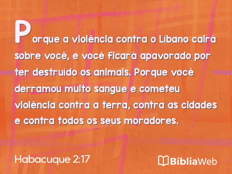 Habacuque 2:17 em imagem para compartilhar