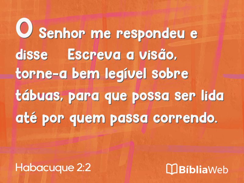 Habacuque 2:2 em imagem para compartilhar