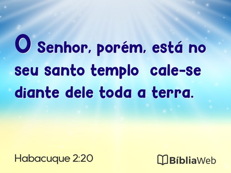 Habacuque 2:20 em imagem para compartilhar