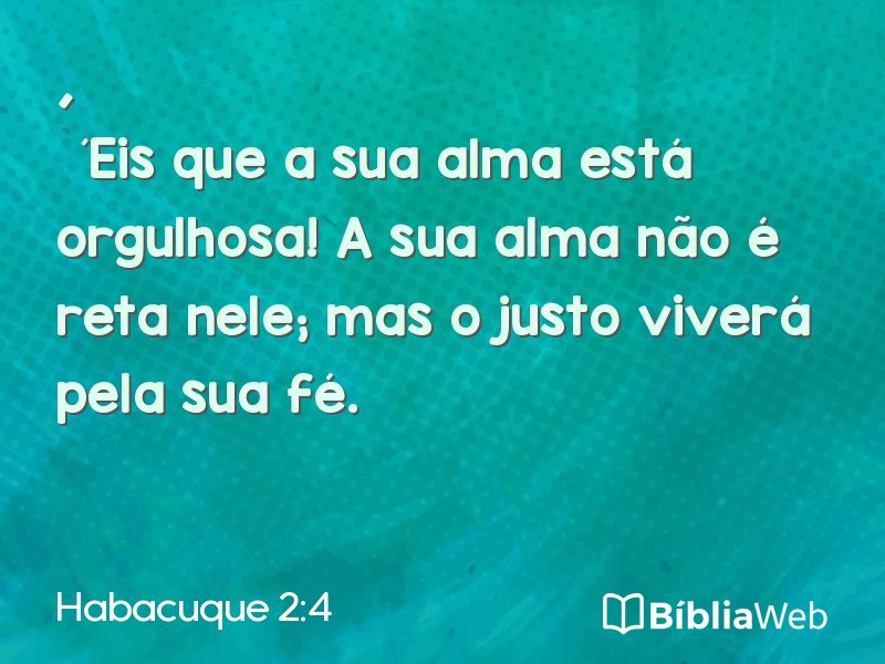 Habacuque 2:4 em imagem para compartilhar