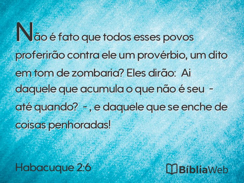 Habacuque 2:6 em imagem para compartilhar