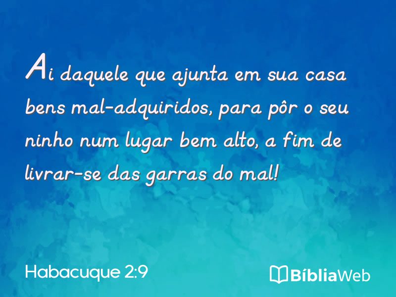 Habacuque 2:9 em imagem para compartilhar