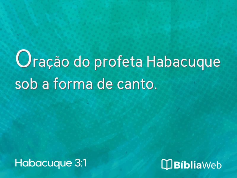 Habacuque 3:1 em imagem para compartilhar